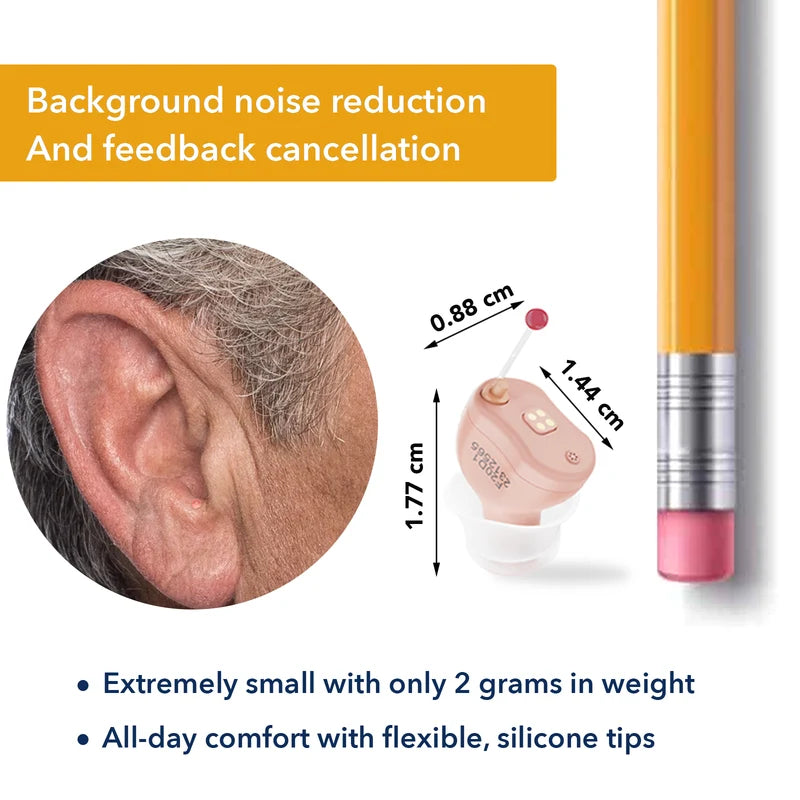 Discreet Rechargeable CIC Hearing Aids - F20D1